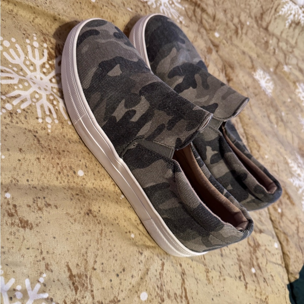 Camo Slip-On Sneakers